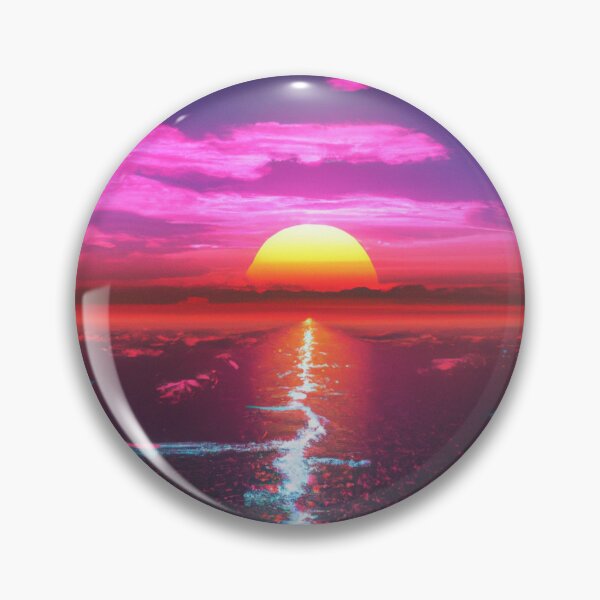 Item preview, synthwave style sunset above the reflecting water of the sea digital art created in collaboration with dall-e designed and sold by xostarboyxo.
