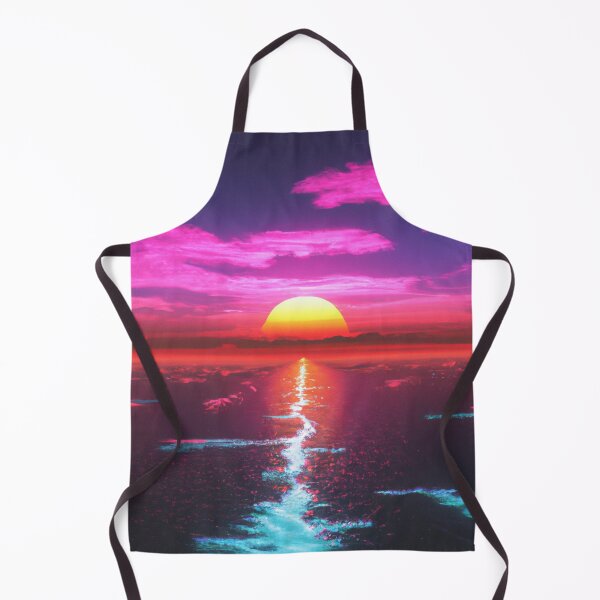 Item preview, synthwave style sunset above the reflecting water of the sea digital art created in collaboration with dall-e designed and sold by xostarboyxo.