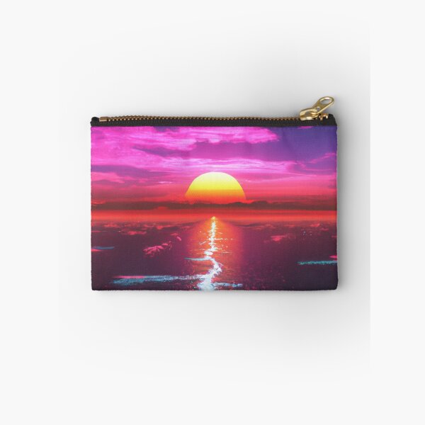 Item preview, synthwave style sunset above the reflecting water of the sea digital art created in collaboration with dall-e designed and sold by xostarboyxo.