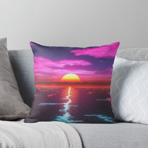 Item preview, synthwave style sunset above the reflecting water of the sea digital art created in collaboration with dall-e designed and sold by xostarboyxo.