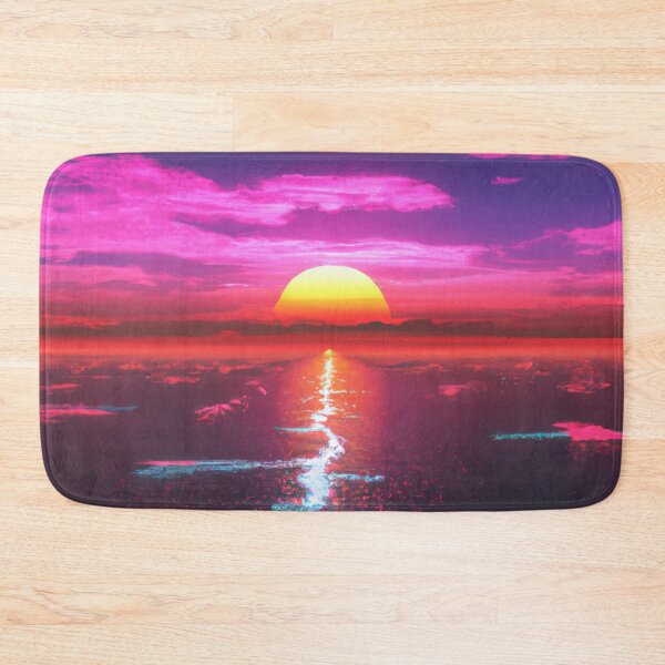 Item preview, synthwave style sunset above the reflecting water of the sea digital art created in collaboration with dall-e designed and sold by xostarboyxo.