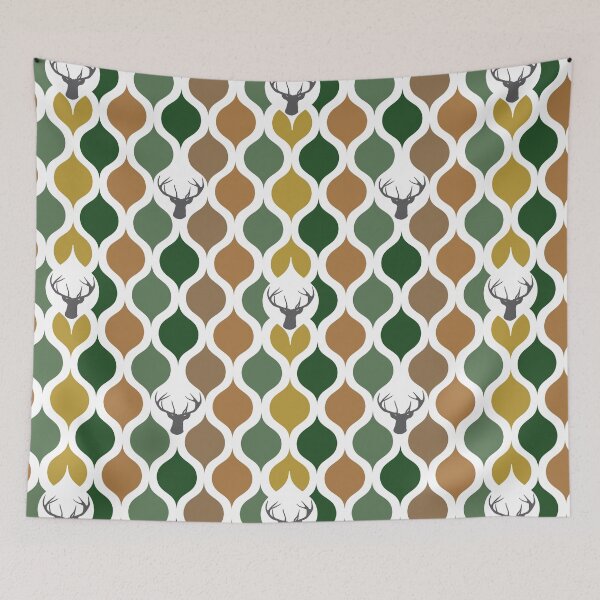 Artikelvorschau, Hirschkopf-Camouflage-Wiederholungsmuster entworfen und verkauft von CJAura by Claire Jane Johnson.
