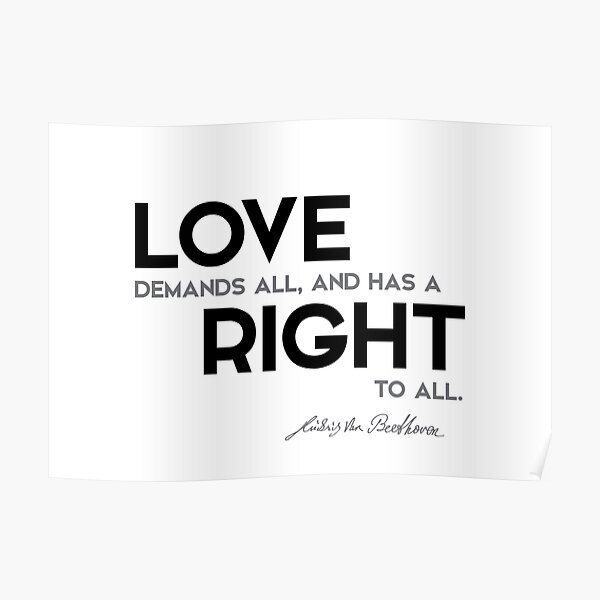 love right - beethoven Poster