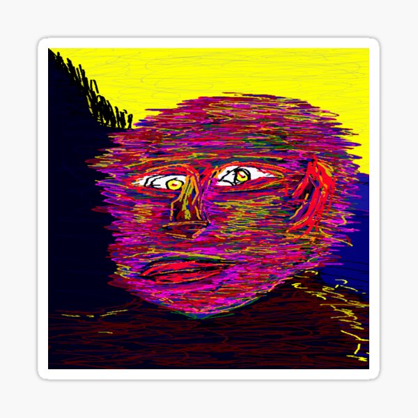 Werewolf self portrait #1 Sticker