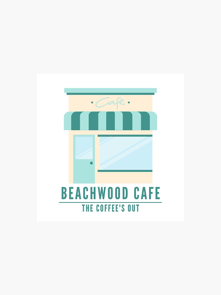 "BEACHWOOD CAFE" Sticker for Sale by Natalieclick Redbubble