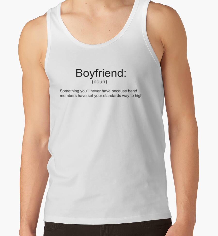 "Boyfriend Definition" Tank Tops by AFAND0MW0RLD Redbubble