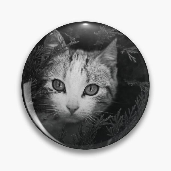 Item preview, Cat in Juniper Branches in Black and White designed and sold by SquishStitches.