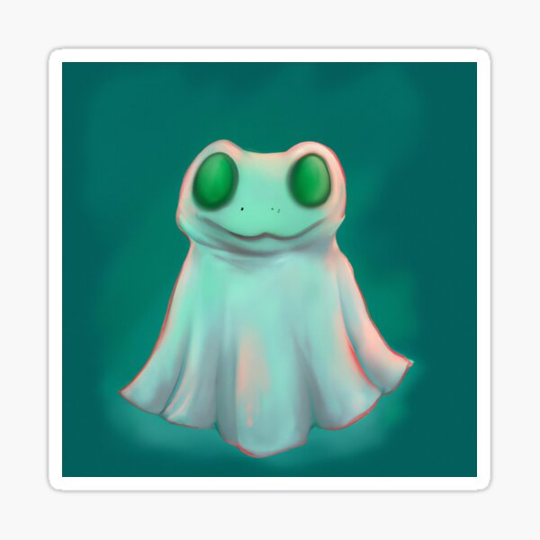 "cute ghost frog halloween ghost frog cute halloween frog" Sticker for Sale by Arcwhelp