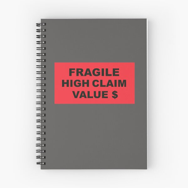 Item preview, FRAGILE HIGH CLAIM VALUE industrial style red sign designed and sold by lobodelnoir.