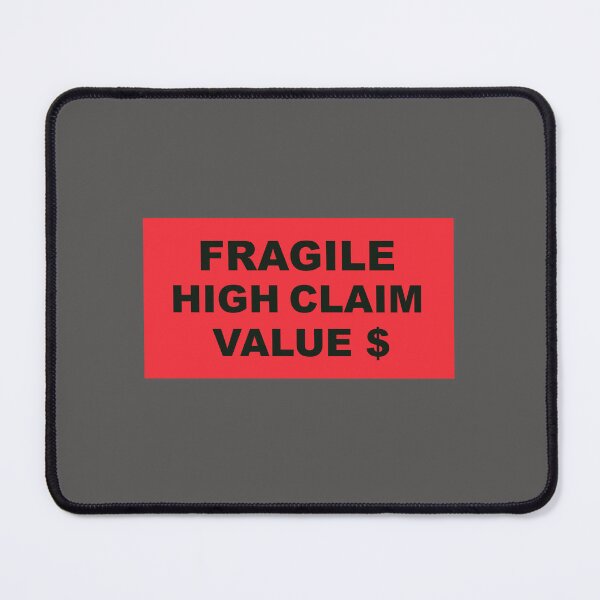 Item preview, FRAGILE HIGH CLAIM VALUE industrial style red sign designed and sold by lobodelnoir.