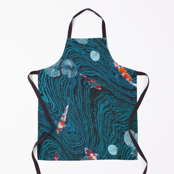 Item preview, Koi Waters Mixed Collage with Deep Blue Pool designed and sold by Punderstandable.