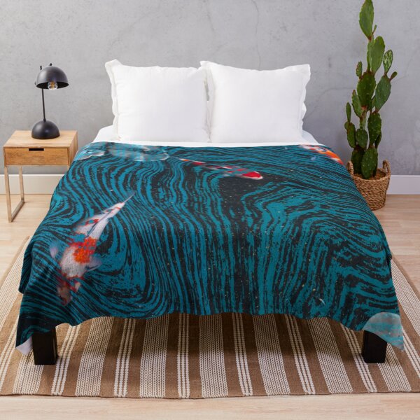Artikelvorschau, Koi Waters Mixed Collage mit tiefblauem Pool entworfen und verkauft von Punderstandable.