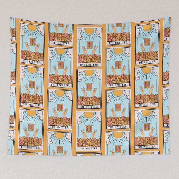 Item preview, The Original Knitter Tarot Card designed and sold by PinkSheepMerch.
