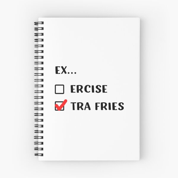 Item preview, Exercise Extra Fries | Funny Check Box design designed and sold by appareltolove.