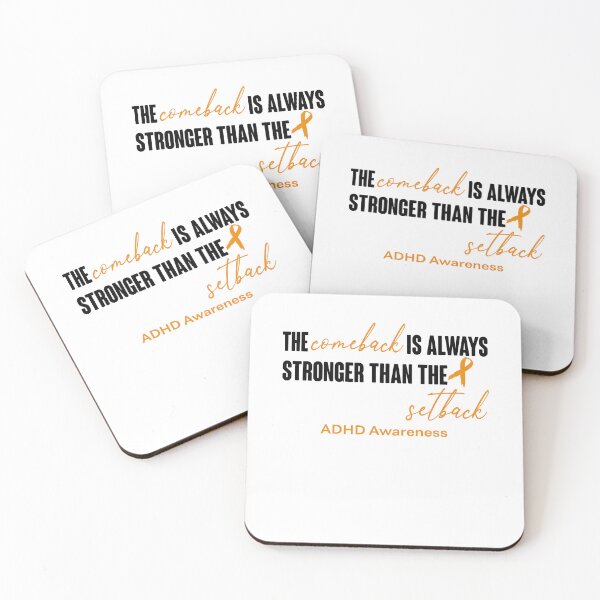 Item preview, ADHD Awareness - The Comeback is Always Stronger Than The Setback designed and sold by Robbsyn.