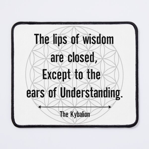 Item preview, Kybalion Hermetic Wisdom Quote Flower of Life designed and sold by AstralRadiance.