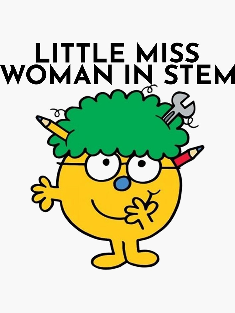 little-miss-woman-in-stem-sticker-for-sale-by-boldnfresh-redbubble