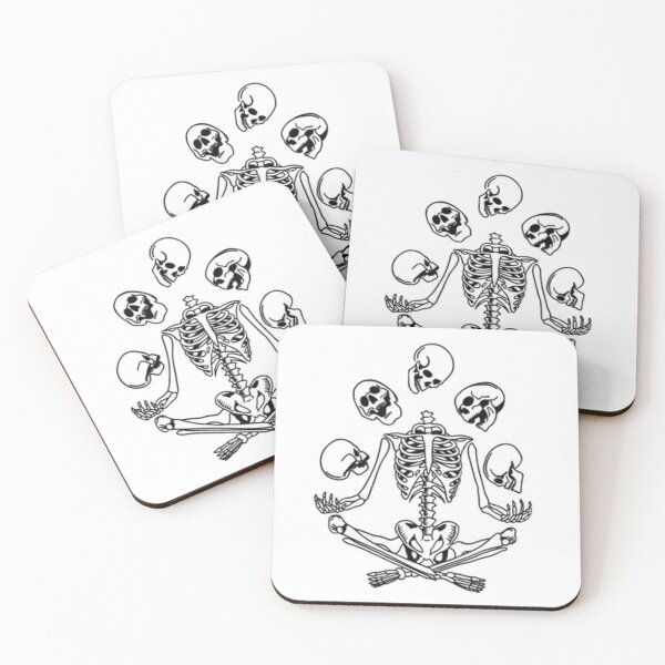Item preview, meditating skeleton with heads designed and sold by SamirElh77.