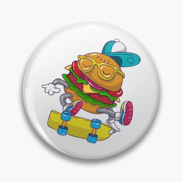 Item preview, Skateboarding Cheeseburger designed and sold by thepizzaboy.