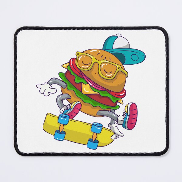 Item preview, Skateboarding Cheeseburger designed and sold by thepizzaboy.