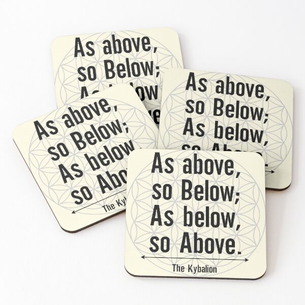 Item preview, As Above So Below As Below So Above Kybalion Hermetic Wisdom Quote Flower of Life  designed and sold by AstralRadiance.
