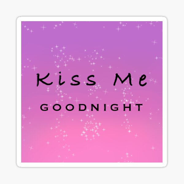 Pegatinas: Dame Un Beso De Buenas Noches | Redbubble Pegatinas: Dame Un Beso De Buenas Noches | Redbubble