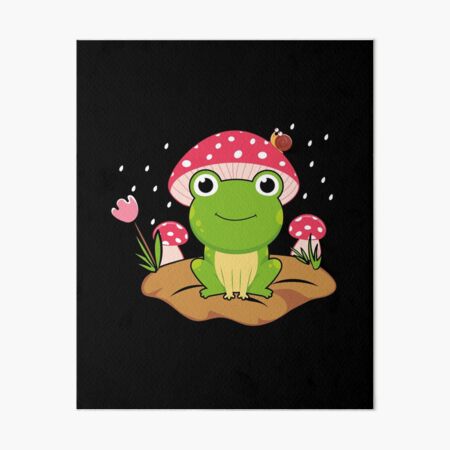 Cute Cottagecore Floral Frog Aesthetic Girls Women Graphic Art