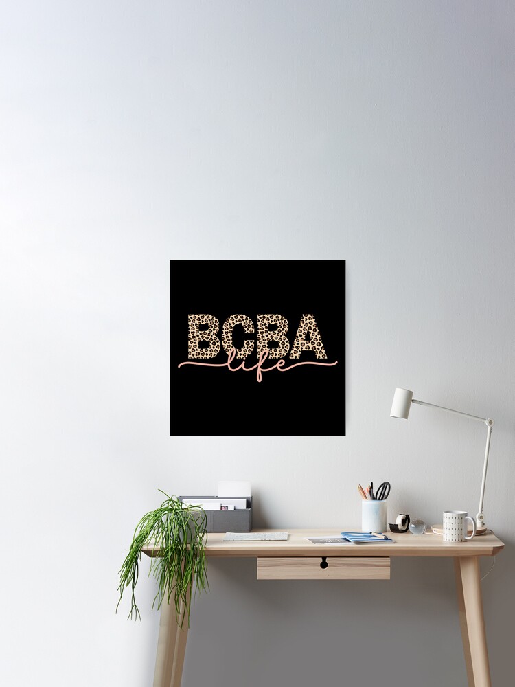 BCBA Board Certified Behavior Analyst Cheetah typography, Behavior analyst  gifts Photographic Print for Sale by priyankak19