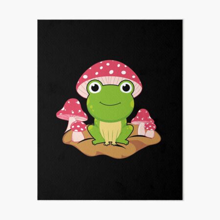 Cute Cottagecore Floral Frog Aesthetic Girls Women Graphic Art