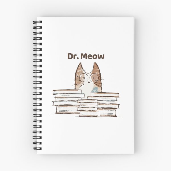 Item preview, Dr. Meow Nerd Bookworm Smart Science Minimalist Cat Illustration  designed and sold by jingenuity.