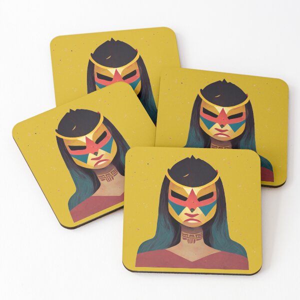 Item preview, Aztec Luchador Warrior Woman  designed and sold by Organic Creeps.