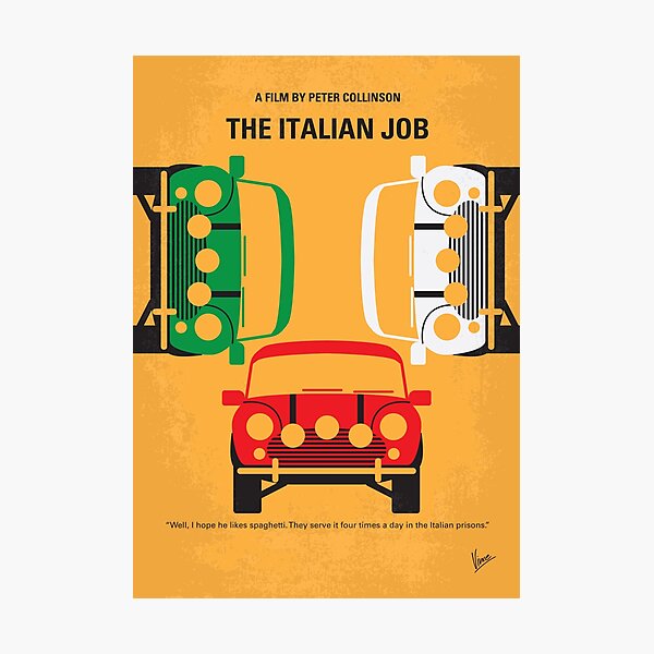 No279- The Italian Job minimal movie poster Photographic Print