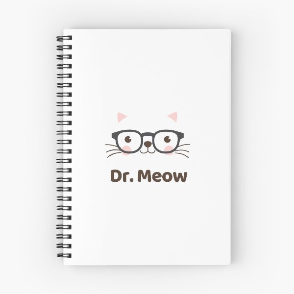 Item preview, Dr. Meow Nerd Bookworm Smart Science Minimalist Cat Illustration  designed and sold by jingenuity.