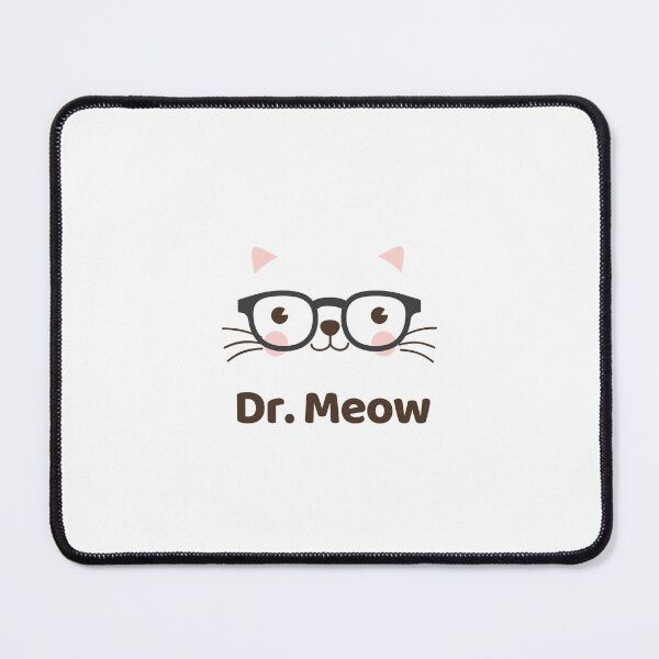 Item preview, Dr. Meow Nerd Bookworm Smart Science Minimalist Cat Illustration designed and sold by jingenuity.