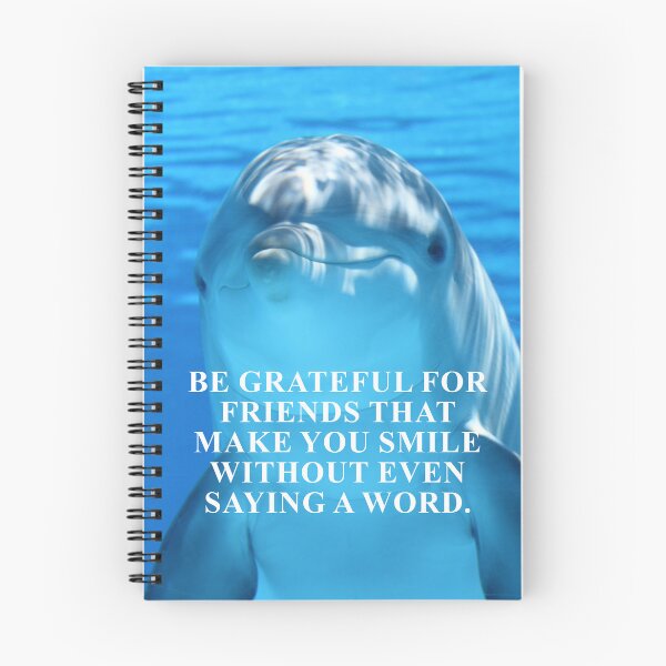 Item preview, Dolphin Motivational Quote Be Grateful For Friends designed and sold by RoguePixel.