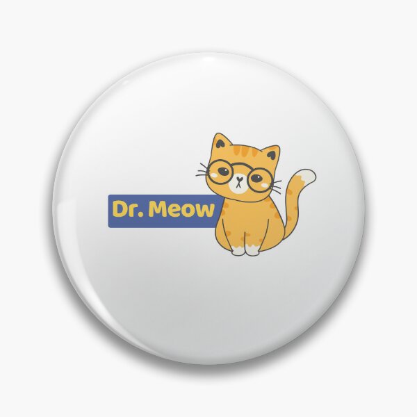 Item preview, Dr. Meow Nerd Bookworm Smart Science Minimalist Cat Illustration  designed and sold by jingenuity.