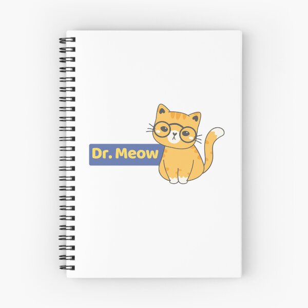 Item preview, Dr. Meow Nerd Bookworm Smart Science Minimalist Cat Illustration  designed and sold by jingenuity.