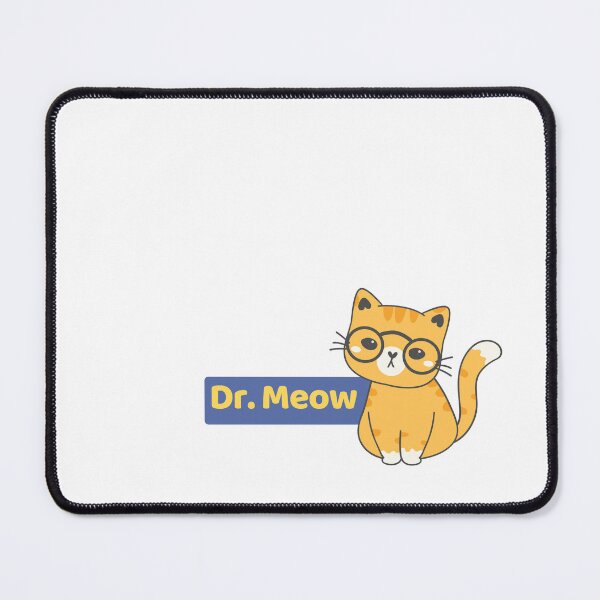 Item preview, Dr. Meow Nerd Bookworm Smart Science Minimalist Cat Illustration designed and sold by jingenuity.