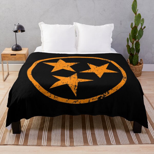 Item preview, 3 Star TN Flag Along Distressed Orange Tennessee State Flag designed and sold by seriouscapon242.