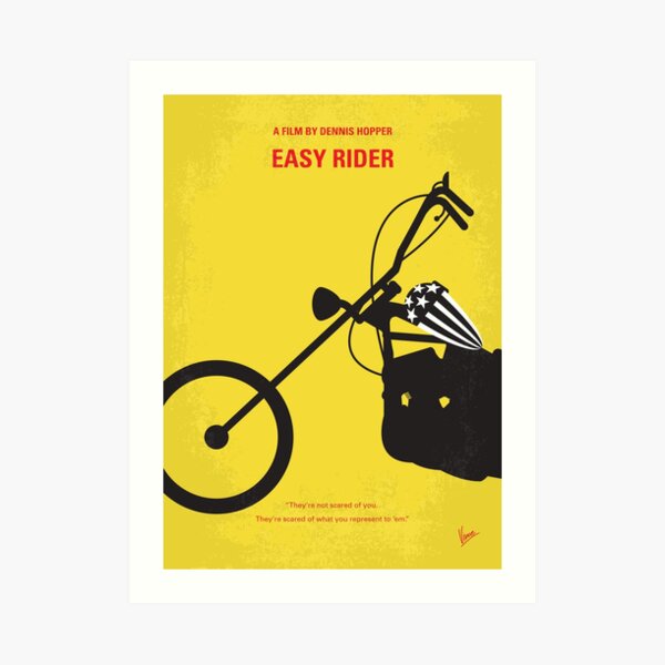 No333- EASY RIDER minimal movie poster Art Print
