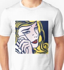 Crying Girl, Homage to Roy Lichtenstein Unisex T-Shirt