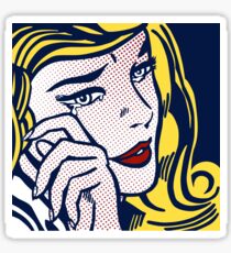 Crying Girl, Homage to Roy Lichtenstein Sticker