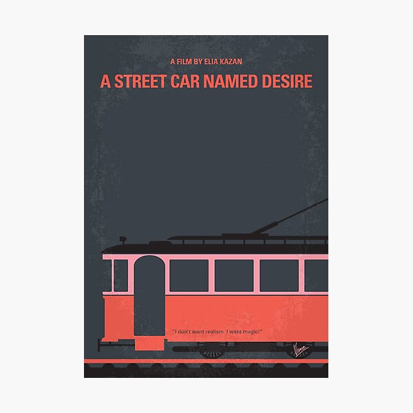No397- street car named desire minimal movie poster Photographic Print