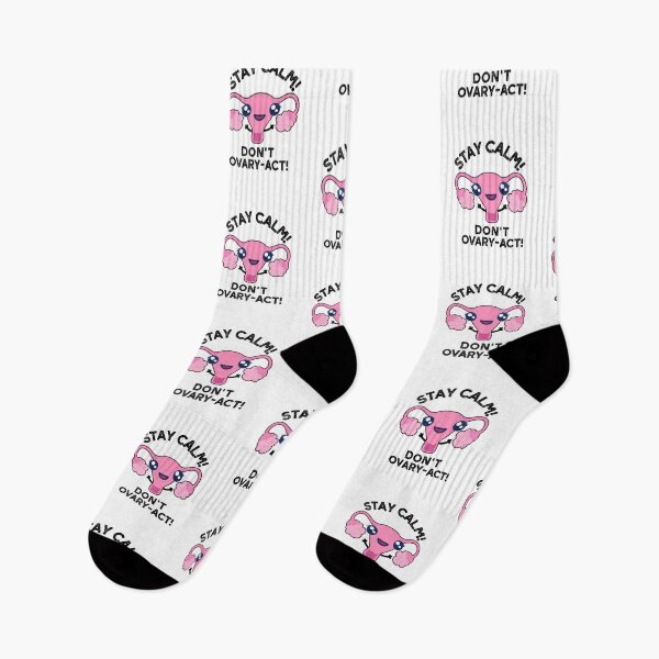 Item preview, Stay Calm Don't Ovary-Act Funny Anatomy Puns  designed and sold by punnybone.