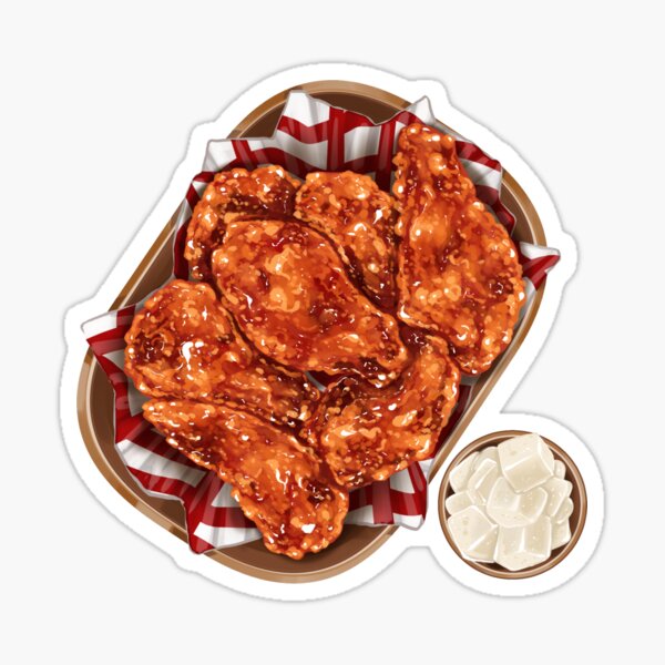 "Korean Fried Chicken - Fried Chicken - Spicy Fried Chicken" Sticker