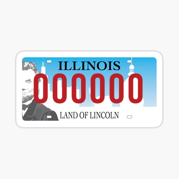 “illinois license plate” Sticker for Sale by taylorjficker | Redbubble