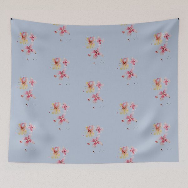 Item preview, Moon flowers, vintage blue designed and sold by Ojtstudio.