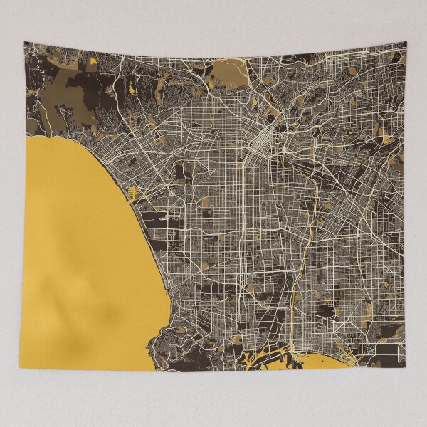 Item preview, Los Angeles City Map of California, USA  - Pastel designed and sold by deMAP.