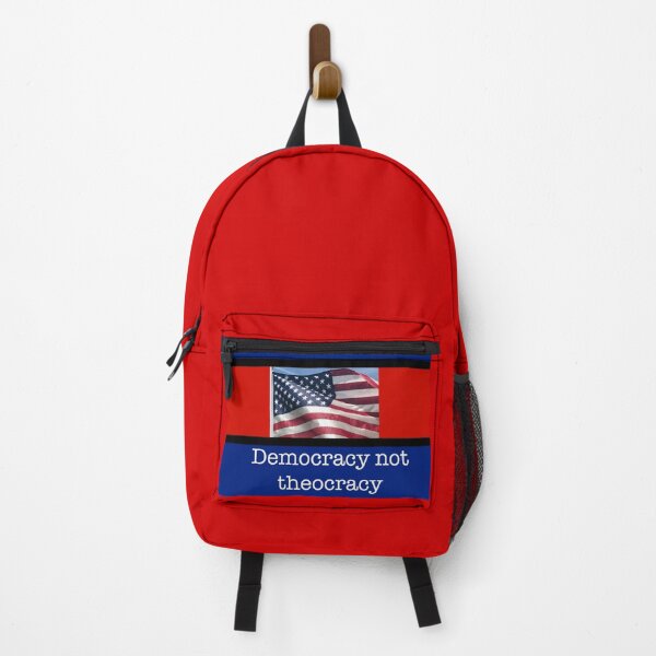 Item preview, Democracy not theocracy bright colorful flag design  designed and sold by Rachel the Artist .