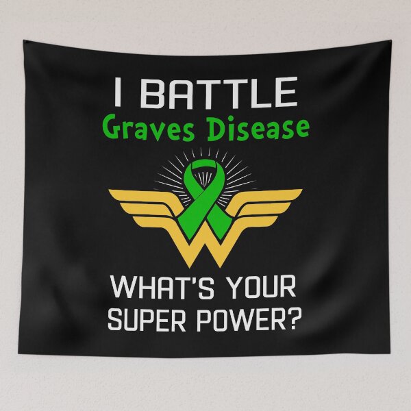 Item preview, I Battle Graves Disease What's Your Super Power Support Graves Disease Warrior Gifts  designed and sold by Sabfit.